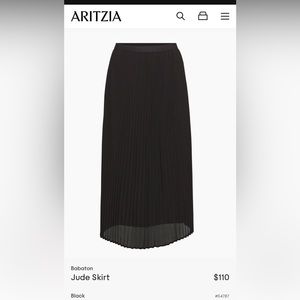 Aritzia Babaton Jude pleated midi skirt. Brand new without tags, size small.